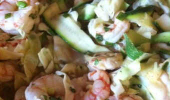 Paleo Style: Shrimp with Zucchini and Cabbage Noodles