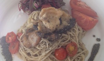 Abalone with Roasted Tomatoes and Truffle Vinaigrette