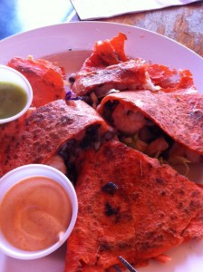 Baja Shrimp Quesadilla with Pico de Gallo